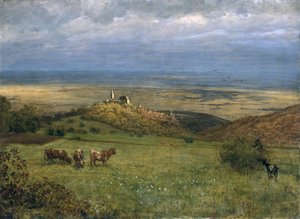 Vista de Kronberg em Taunus, Alemanha, 1879